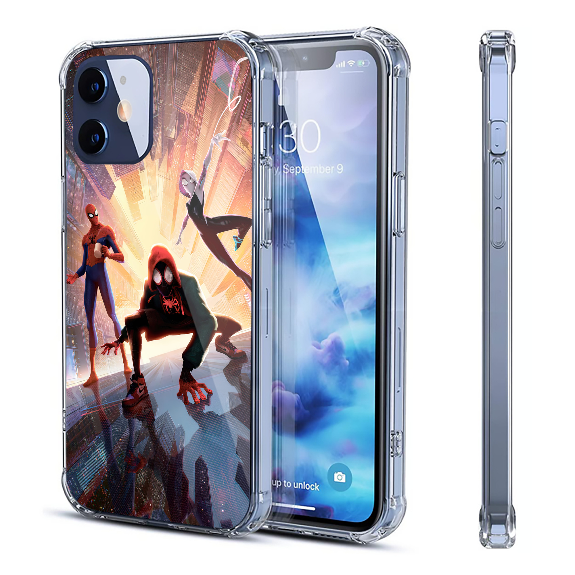 （画像用） Spider Man スパイダーマン 【iPhone 12シリーズ対応】透明スマホケース（クリアソフトケース）
